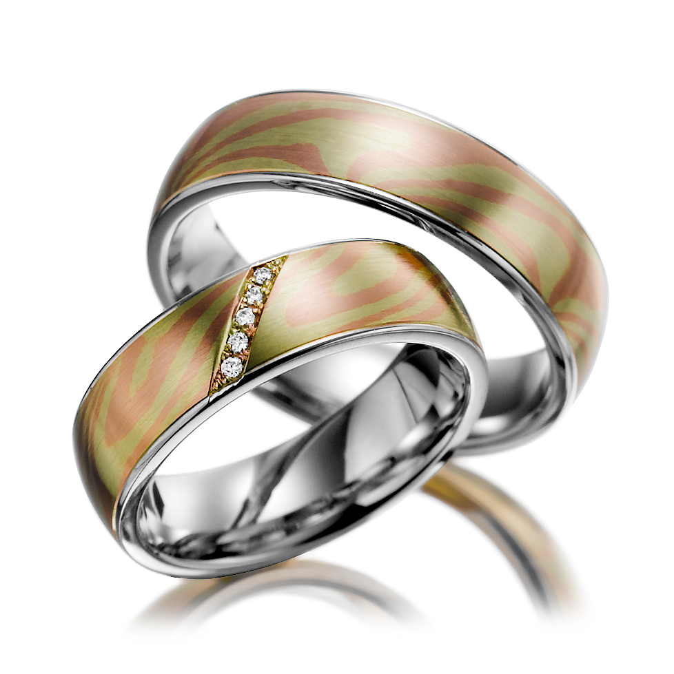 Trauringe Mokume Gane Brillant F-1100-1