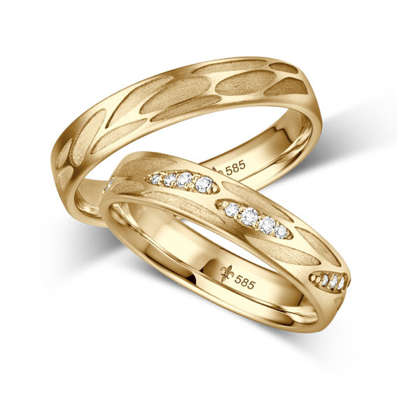 Trauringe TR-0-00064 & TR-1-00064 Ive Gelbgold