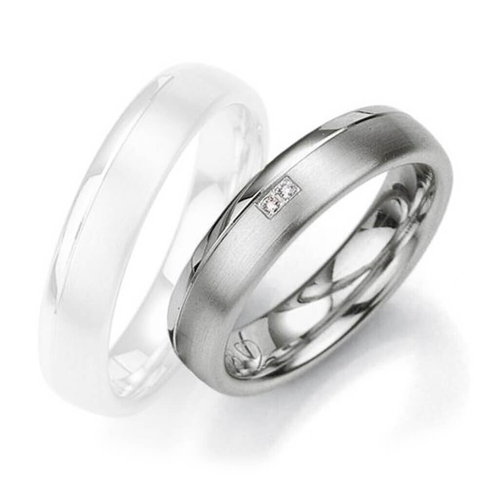Partnerring Silber 925 mit Brillanten BR4808021