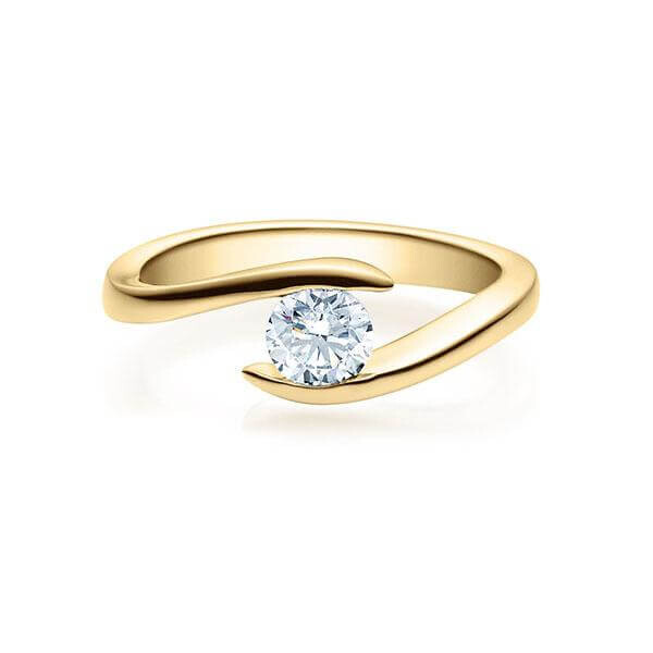 Verlobungsring Twist Solitär 18015 Brillant TW,SI Gelbgold RU-1496