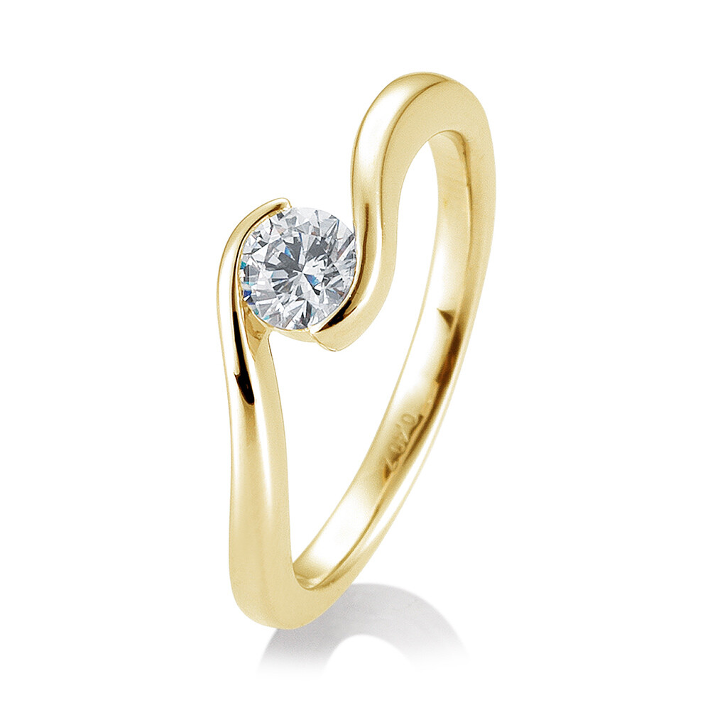 Verlobungsring Schwung BR133 Gelbgold Brillant
