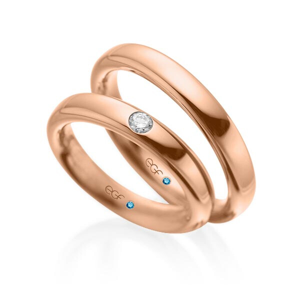 Trauringe Rotgold Brillant F-1008-5