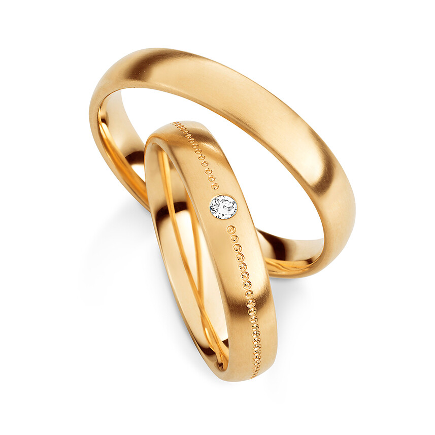 Trauringe Roségold Brillant 30325