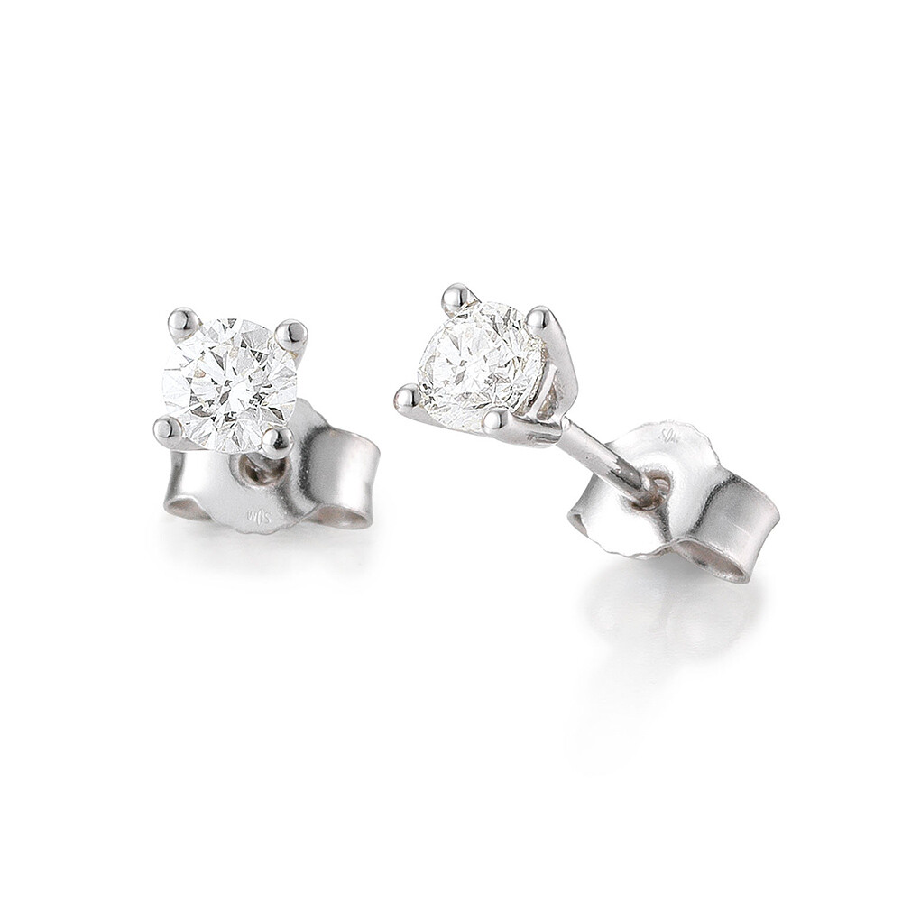 Ohrstecker 4er Krappe Weißgold Brillant BR159