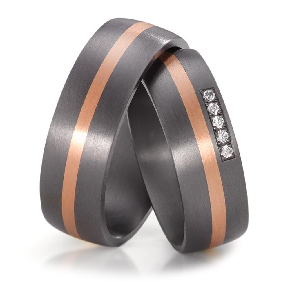 Eheringe aus Tantal & Rotgold 585 TNO59616