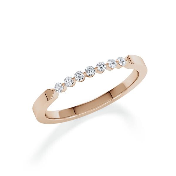 Memoire-Ring Peach-Gold 585 Diamant zus. 0,140 ct. tw, si RU-1801