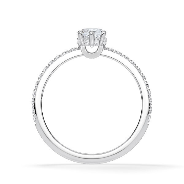 Ring Classic Hidden Halo Marquise Diamant Platin Rubin 1901