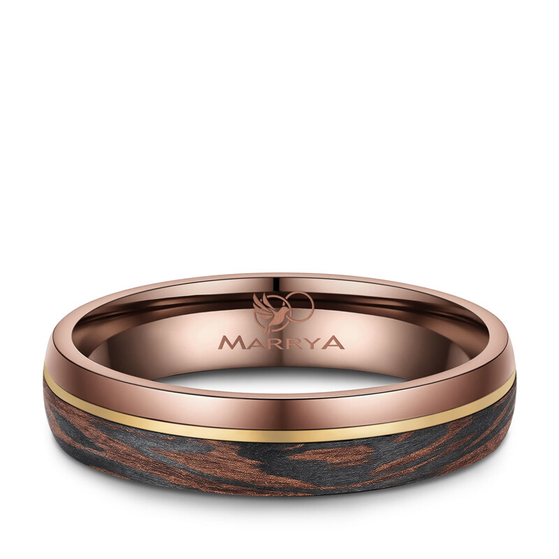 Eheringe Partnerringe Carbon Bronce Gold CB-06