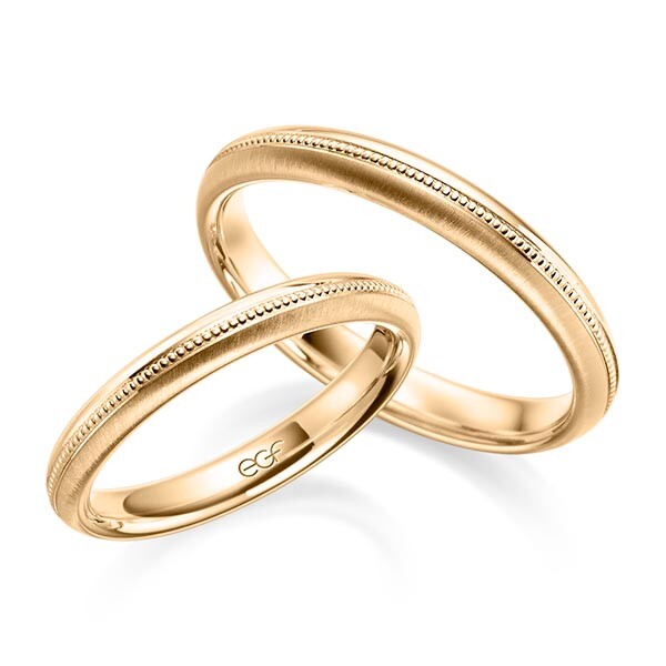 Trauringe Roségold Perlfuge F-1344-7