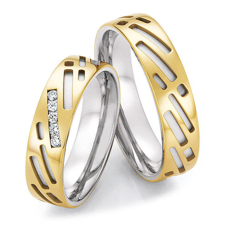 Eheringe Trauringe Bicolor 66/65050 & 66/65060