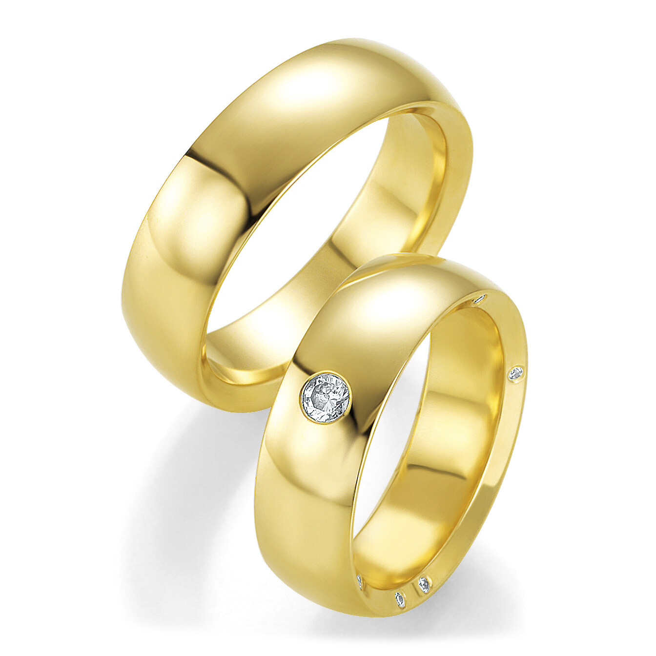Trauringe Gelbgold 48/05227 & 48/05228 Eheringe