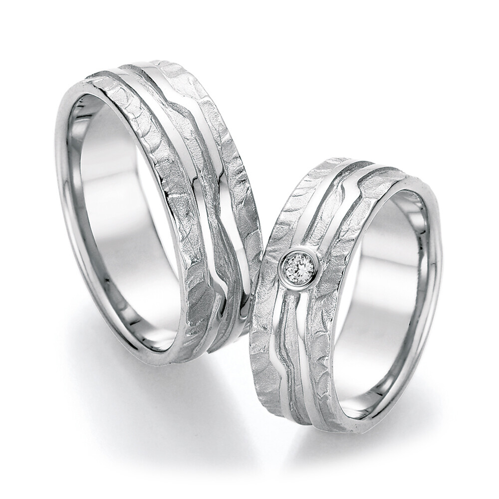 Trauringe Silber Fascination Art Brillant 0,045 ct.