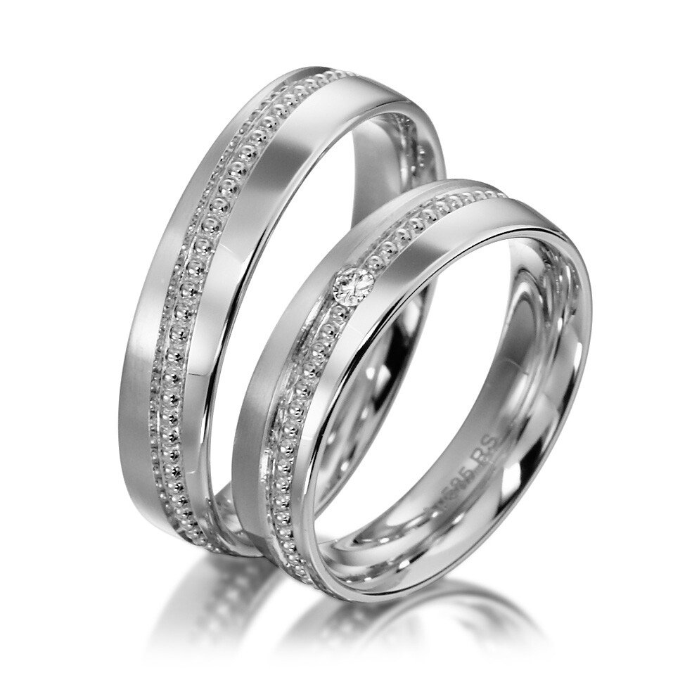 Trauringe Weißgold Brillant SC-1139-1