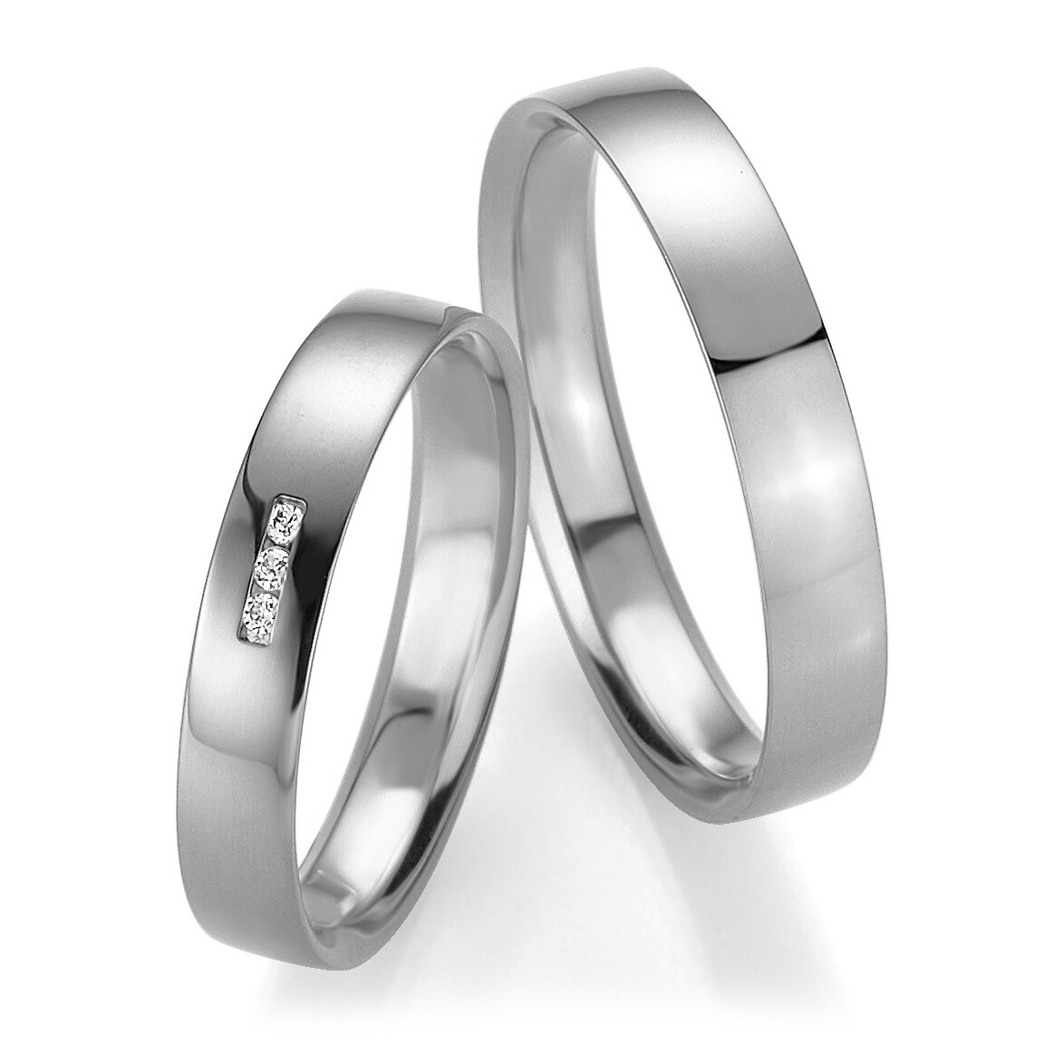 Trauringe Weißgold Profil Light 48/04417 & 48/14417