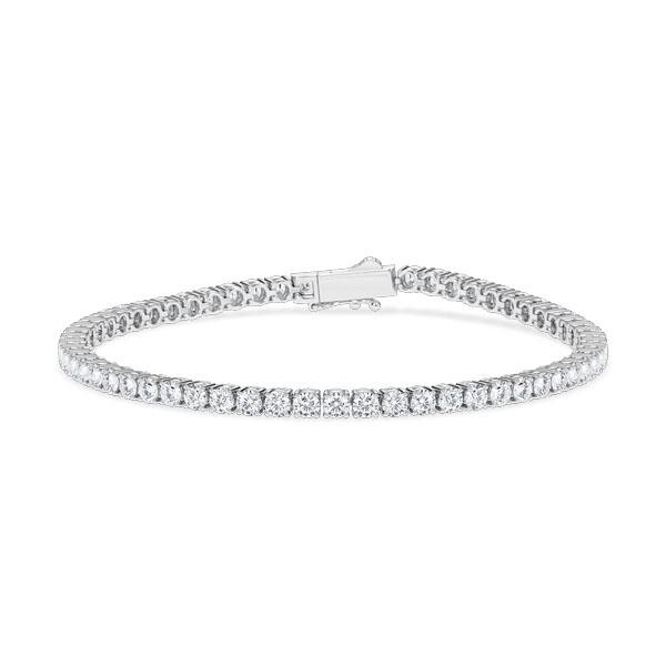 Tennis-Armband Platin 950 zus. 4,980ct. Diamant tw/si RU-1858