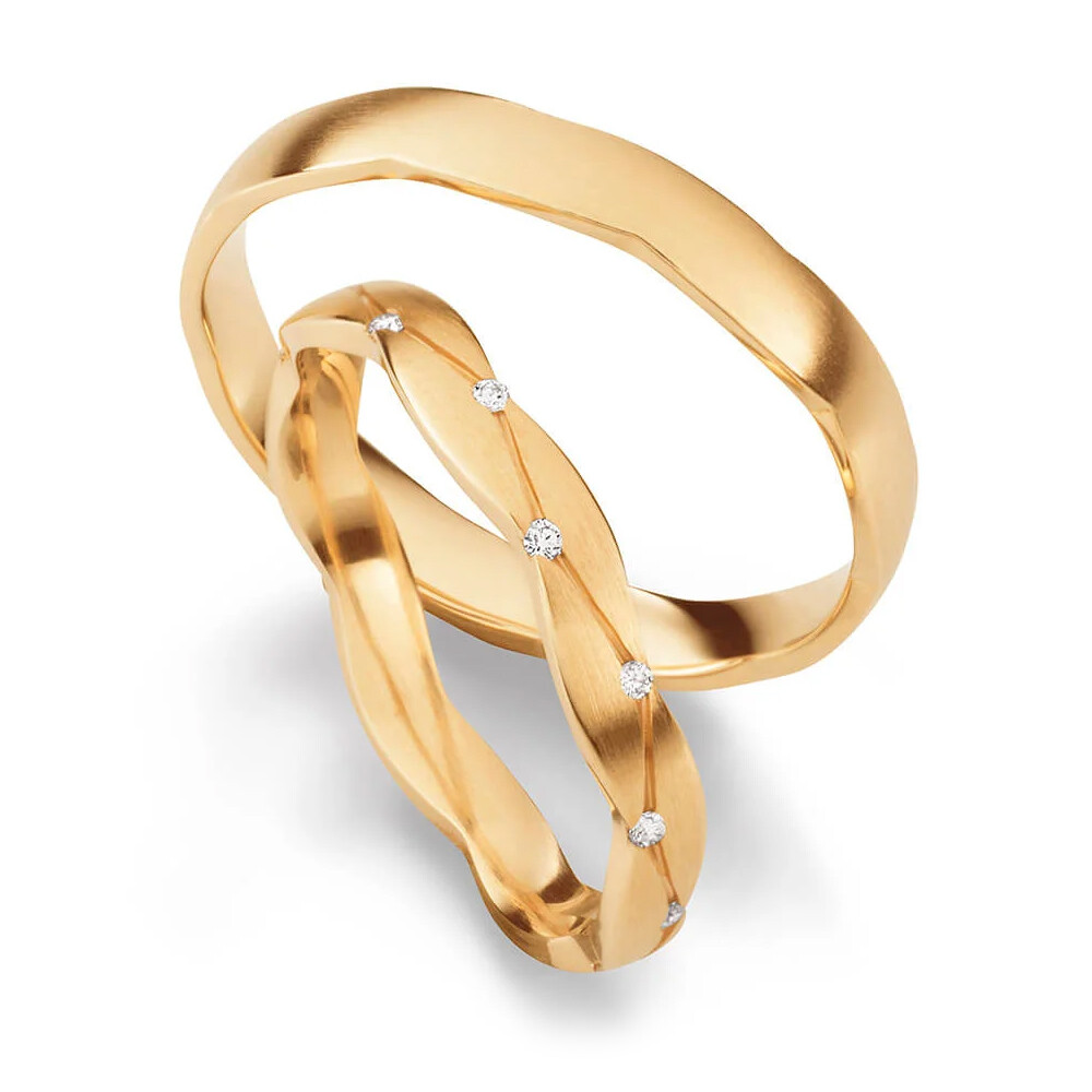 Eheringe Roségold Brillant 0,112 ct.