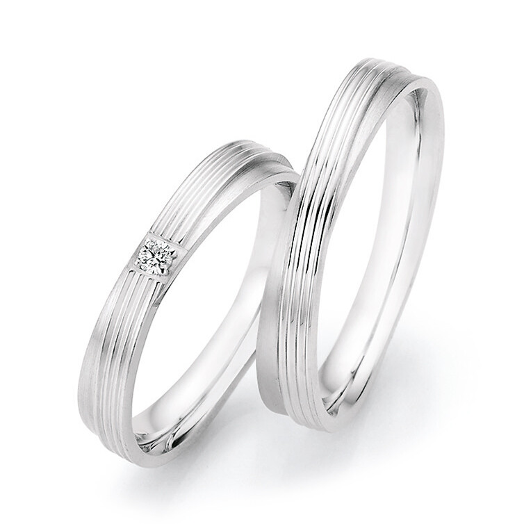 Eheringe Silber 925 Legends mit diagonalem Band 55/33110 & 55/33120