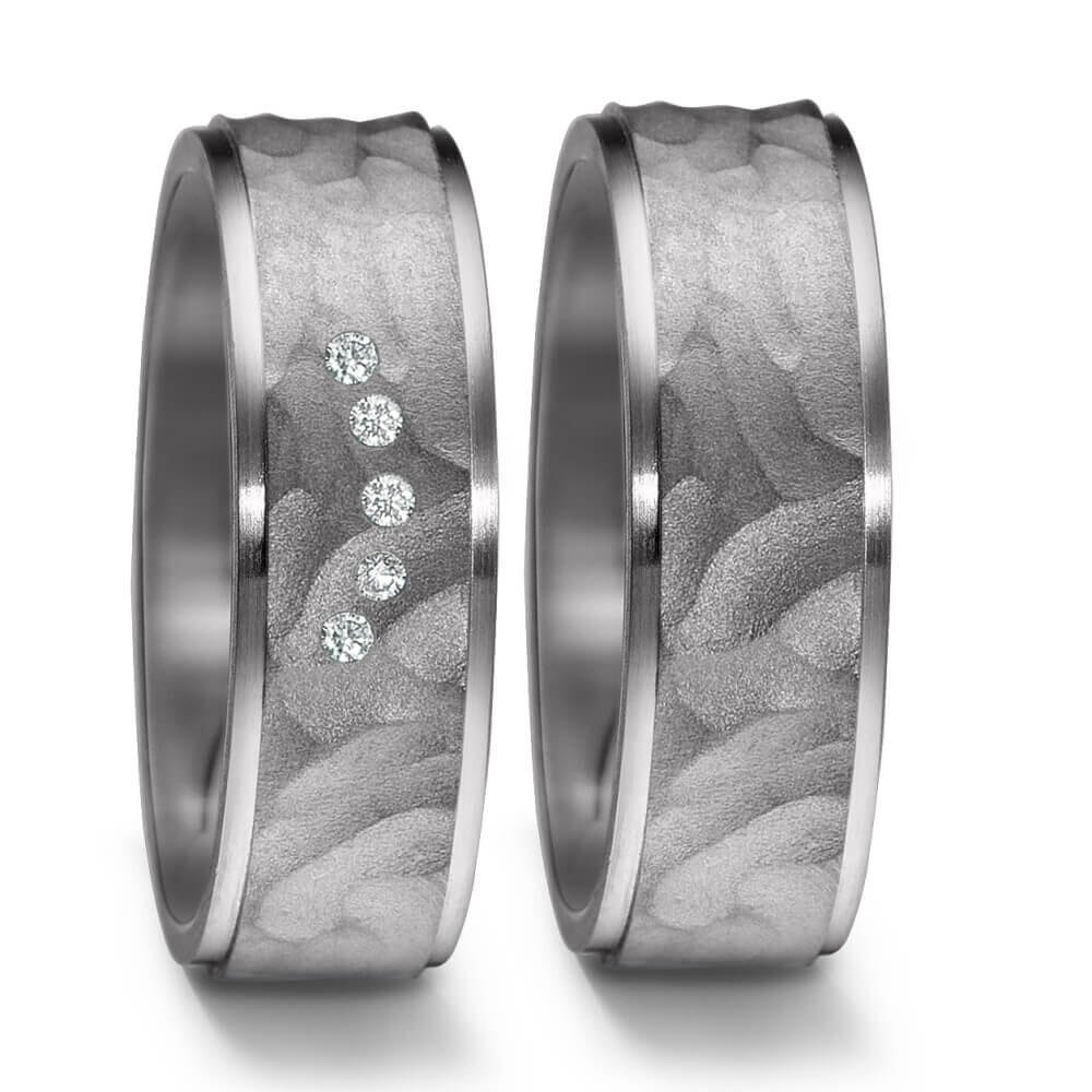 Trauringe Partnerringe Tantal Brillant 52564