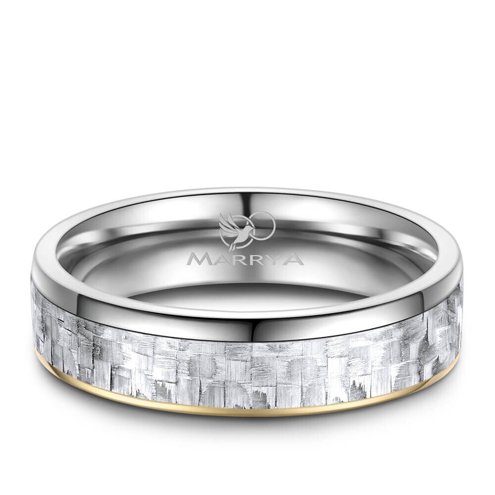 Herrenring Tutan Carbon grau Marrya CA-09