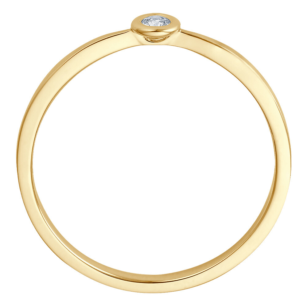 bella luce Solitaire Ring Gelbgold Brillant 0.040 ct. w/si