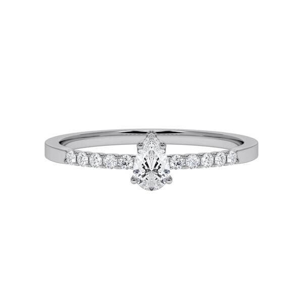 Verlobungsring Platin 600/- zus. 0,300 ct, tw, vs & tw, si - RU-1790-35