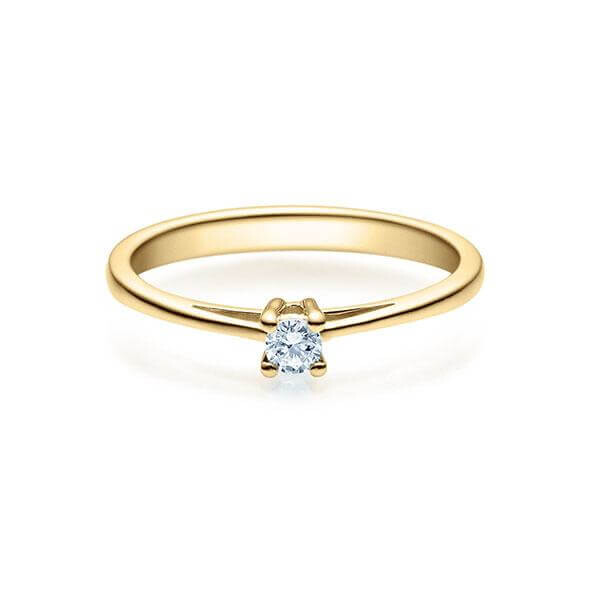 Verlobungsring Solitär 4er Krappe 18010 Gelbgold RU-1501