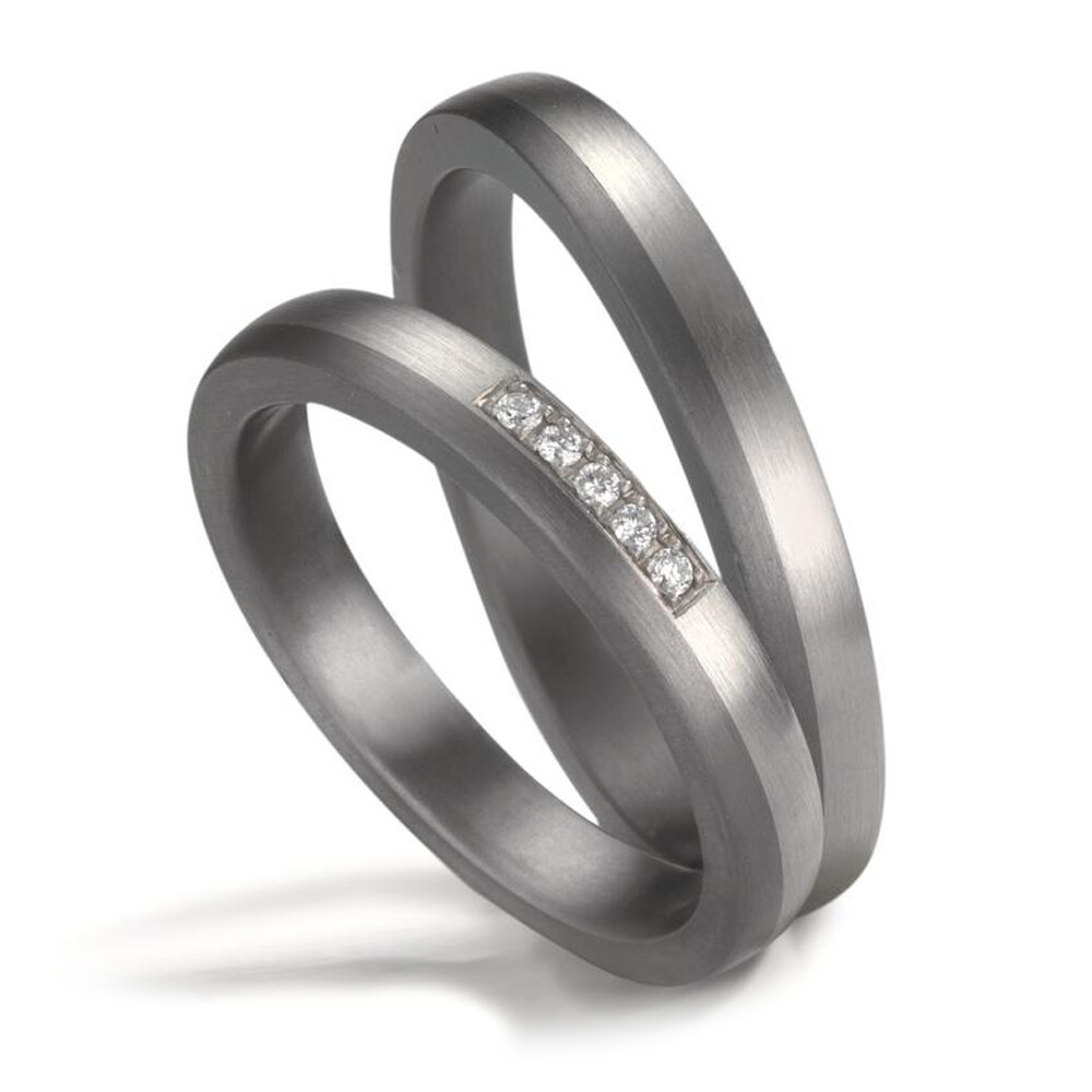 Trauringe aus Tantal & Platin Brillant