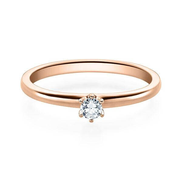 Verlobungsring 6er Krappe Rotgold RU-1585