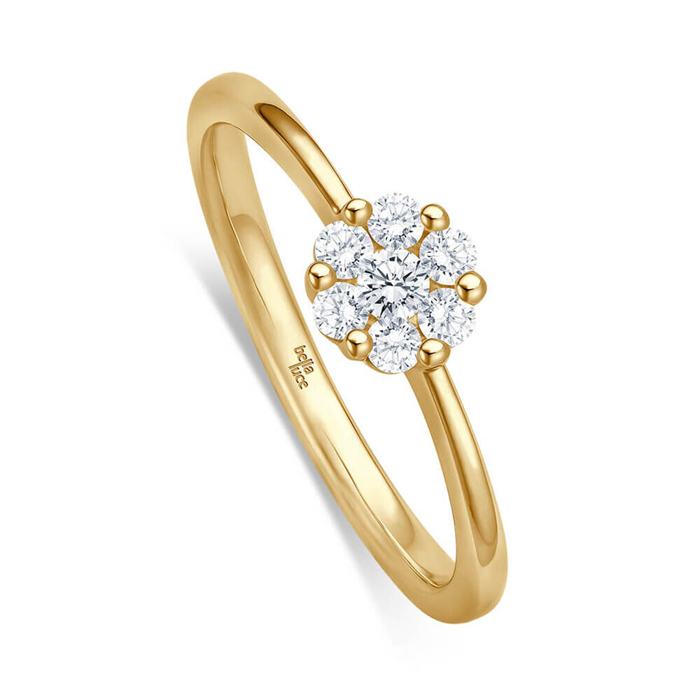 Diamantring Pressure Gelbgold 585 Brillant EH005514