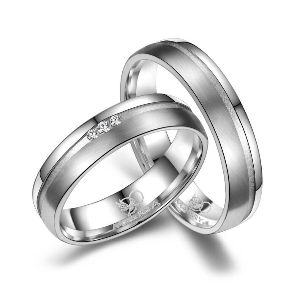 Trauringe Partnerringe Silber 925 Zirkonia SI18