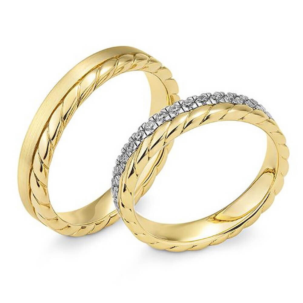 Partnerringe Silber 925 Lab-Grown Diamanten BR35