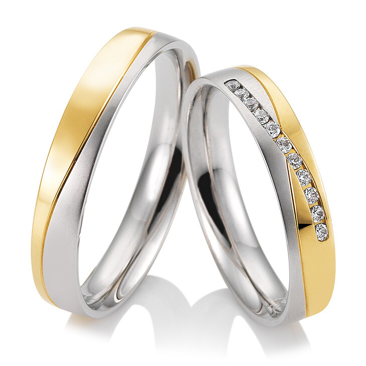 Eheringe Trauringe Bicolor Joy 48/04511 & 48/04512