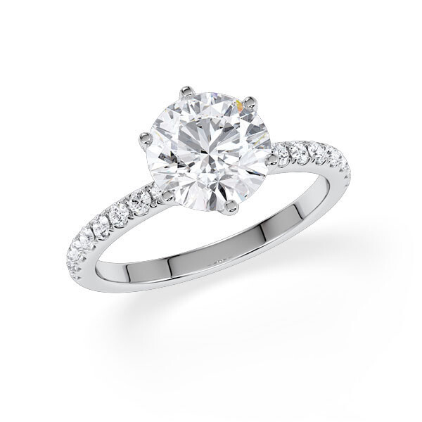 Hollywood Ring Brillant Weißgold Rubin 1888