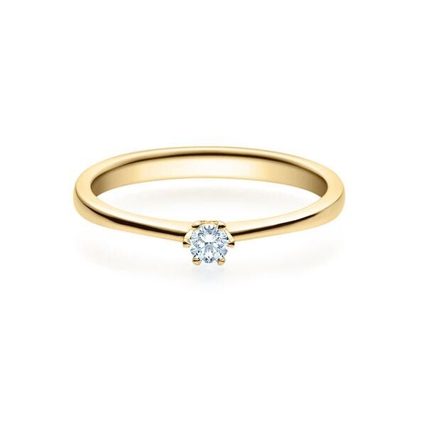 Verlobungsring Solitär 6er Krappe 18016 Brillant W,SI Gelbgold RU-1495