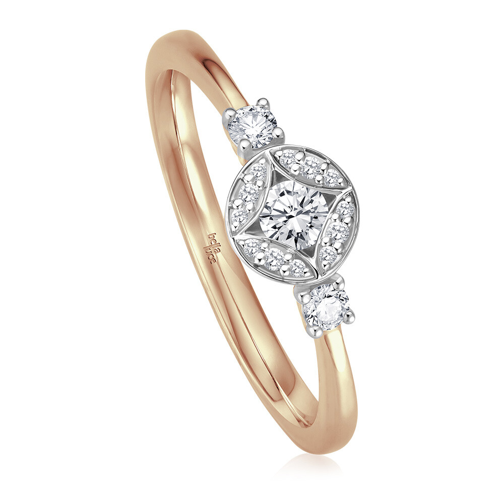 Diamantring Tamina Roségold Brillant 0,250 ct.