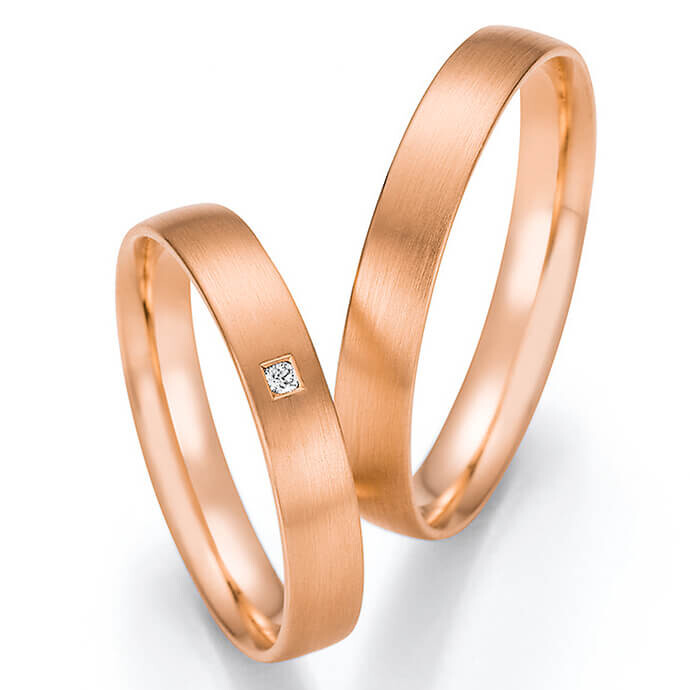Trauringe Eheringe Rotgold Brillant 66/61090 & 66/61100