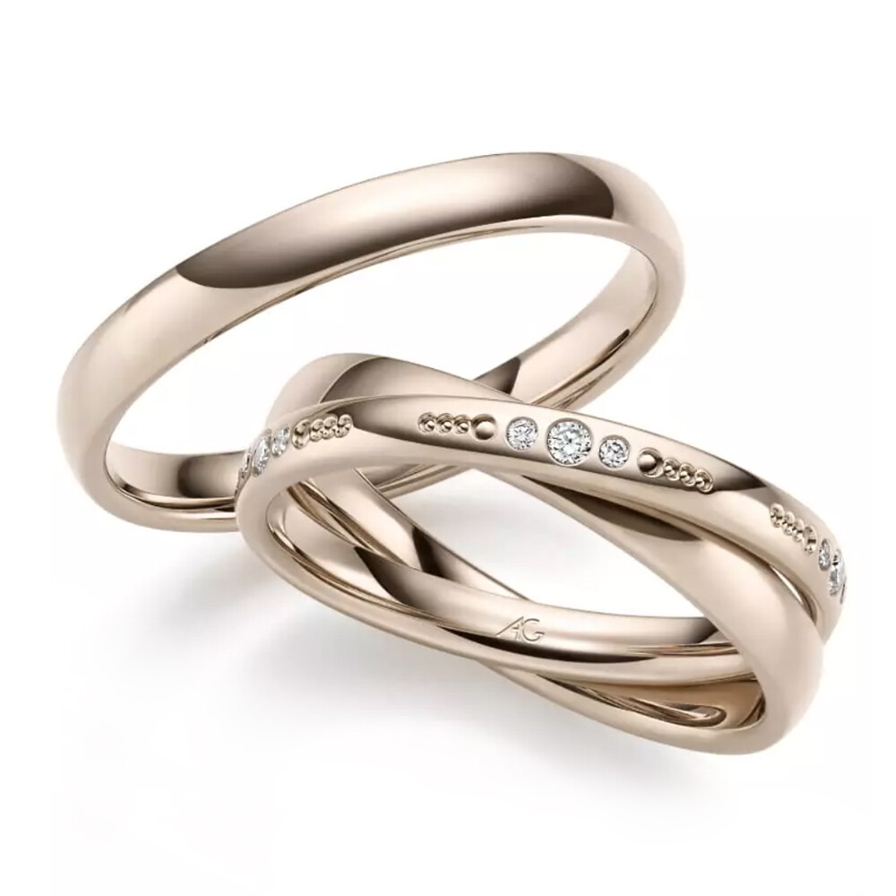 Trauringe Haselnussgold Brillant 31392