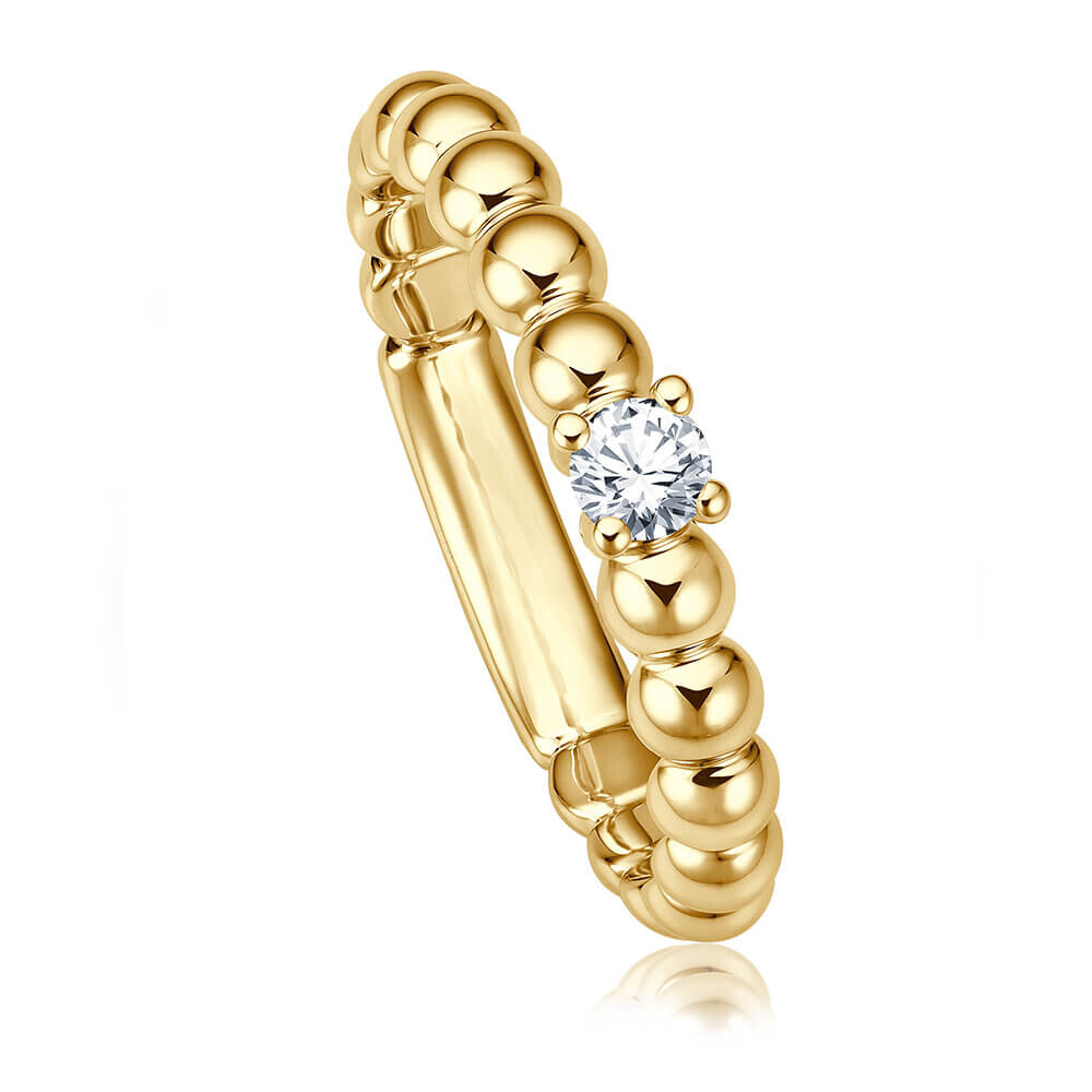 Kugelring Pallina Gelbgold Brillant 0,140 ct.