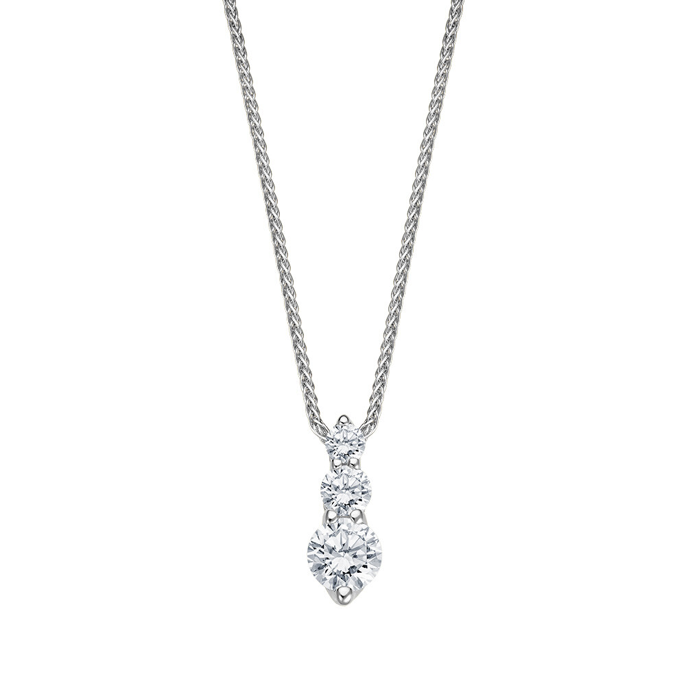 Kette & Anhänger Giulia Weißgold 585 Brillant 0,250 ct.