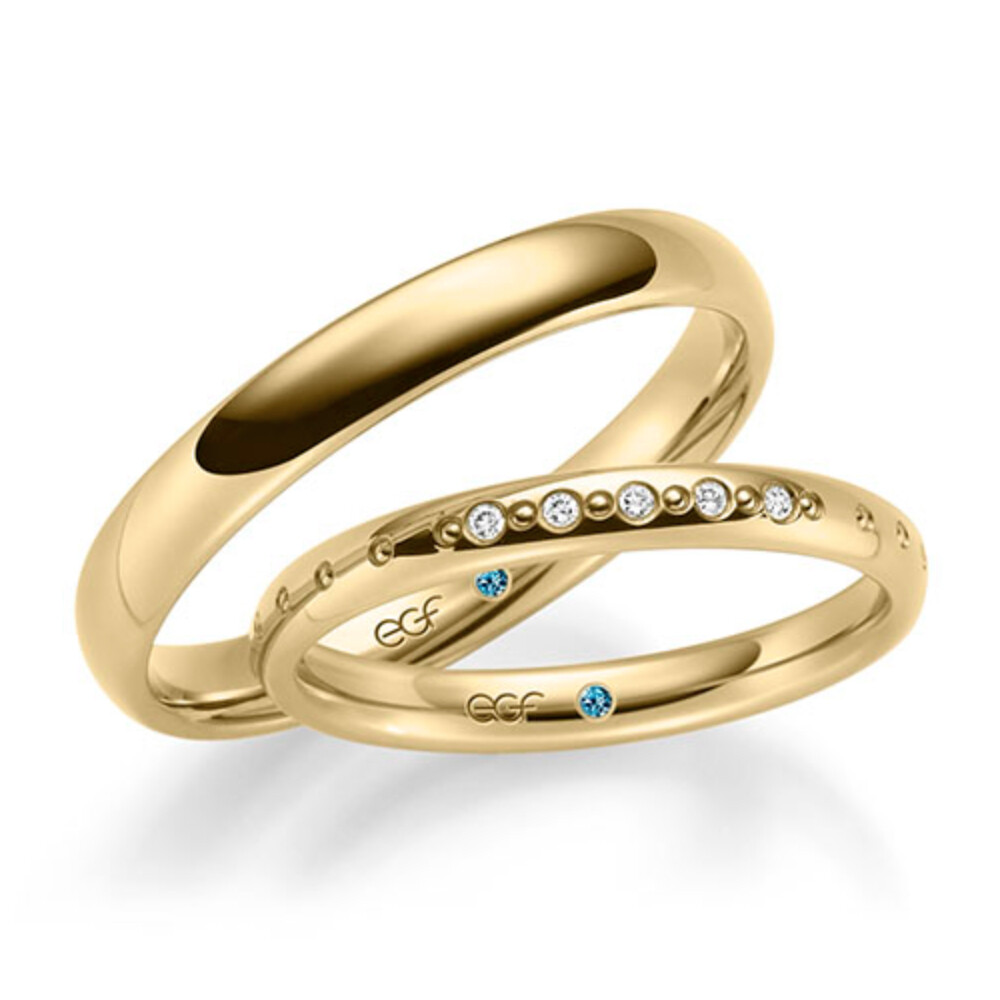 Trauringe Gelbgold Brillant F-1394-3