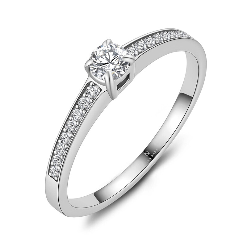 Verlobungsring Pavé Edelstahl Zirkonia NS-07