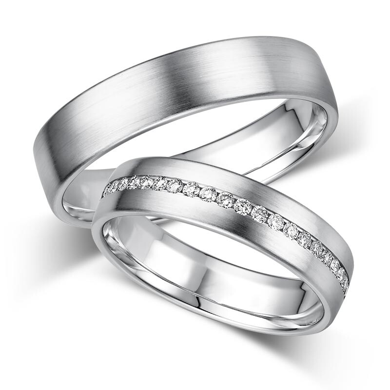 Giloy Trauringe TR-0-00049 & TR-1-00049 Priscille Platin