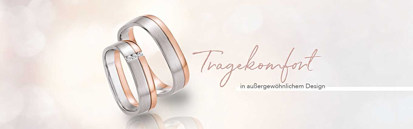 Trauringe Eheringe mit ergonomischer Form