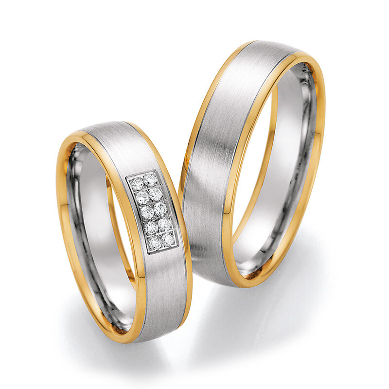 Trauringe 66/37050 & 66/37060 Weißgold & Gelbgold