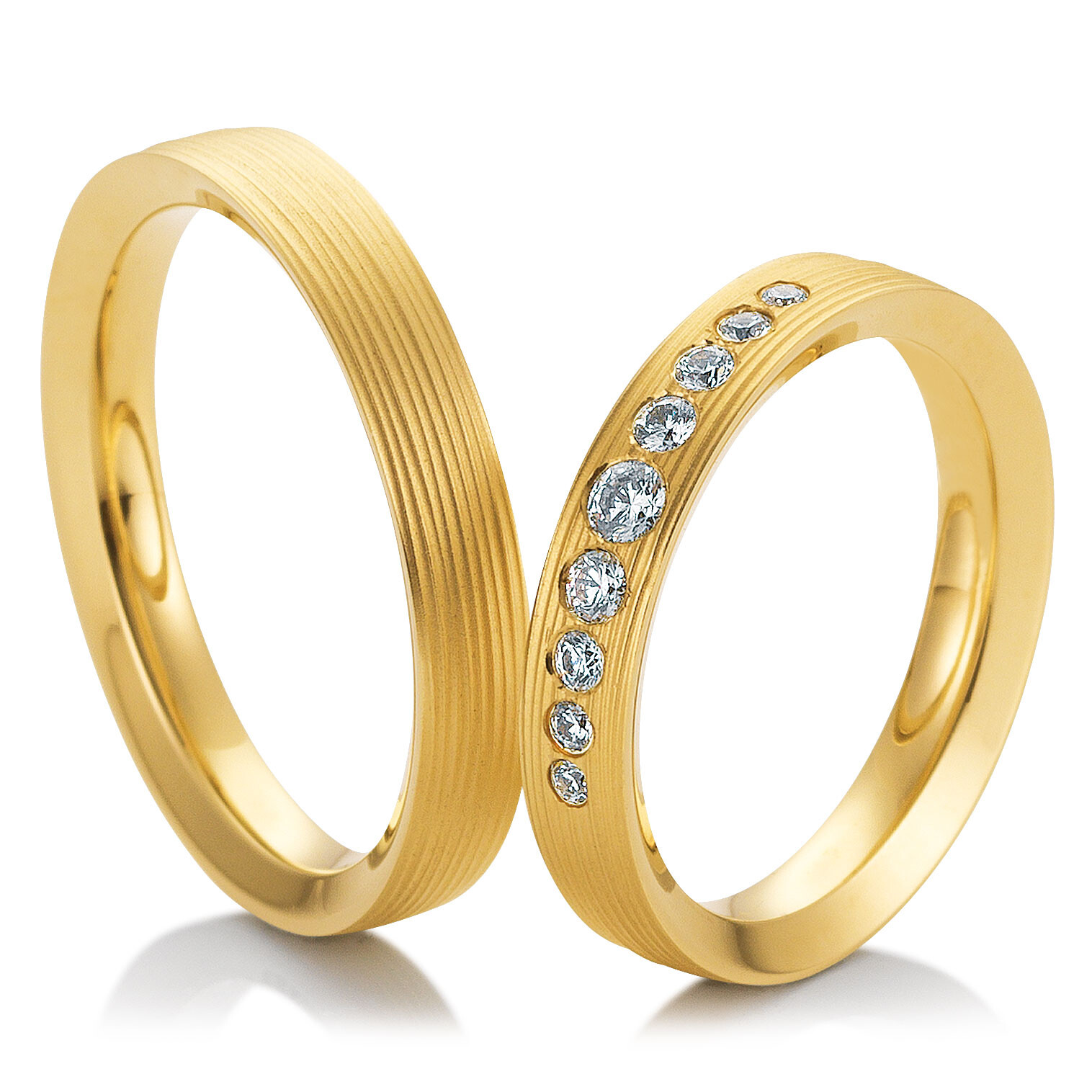 Trauringe Gelbgold 48/04253 & 48/04254