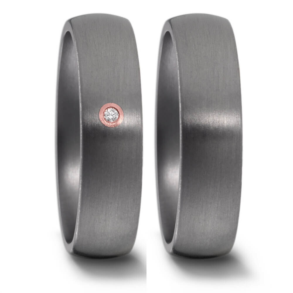 Trauringe Tantal Rotgold 750 Brillant 59612