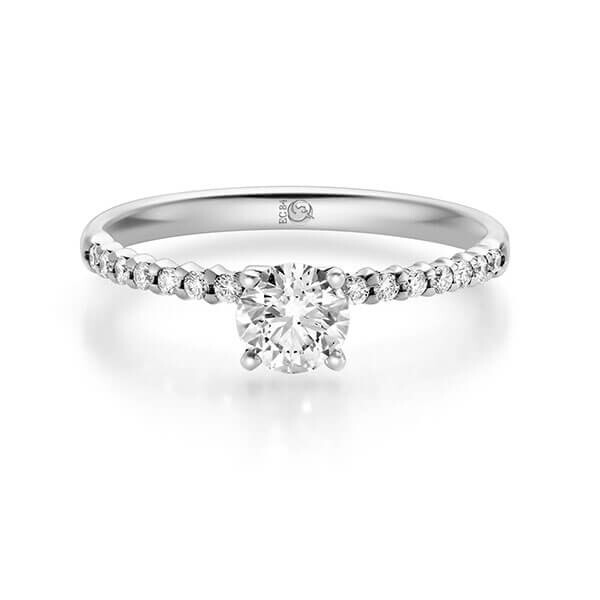 Diamantring Weißgold 333 zus. 0,640 ct, Lab-Grown & tw,si Brillant RU-1724-7