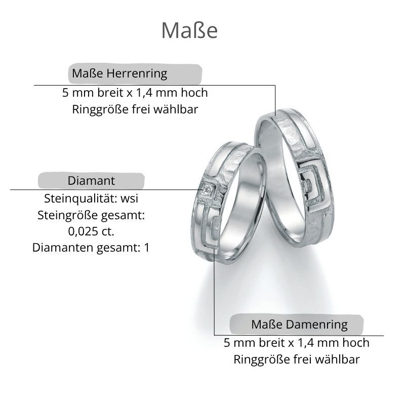 Signs of Love Mäander Silber 925 Brillant 6651070-80