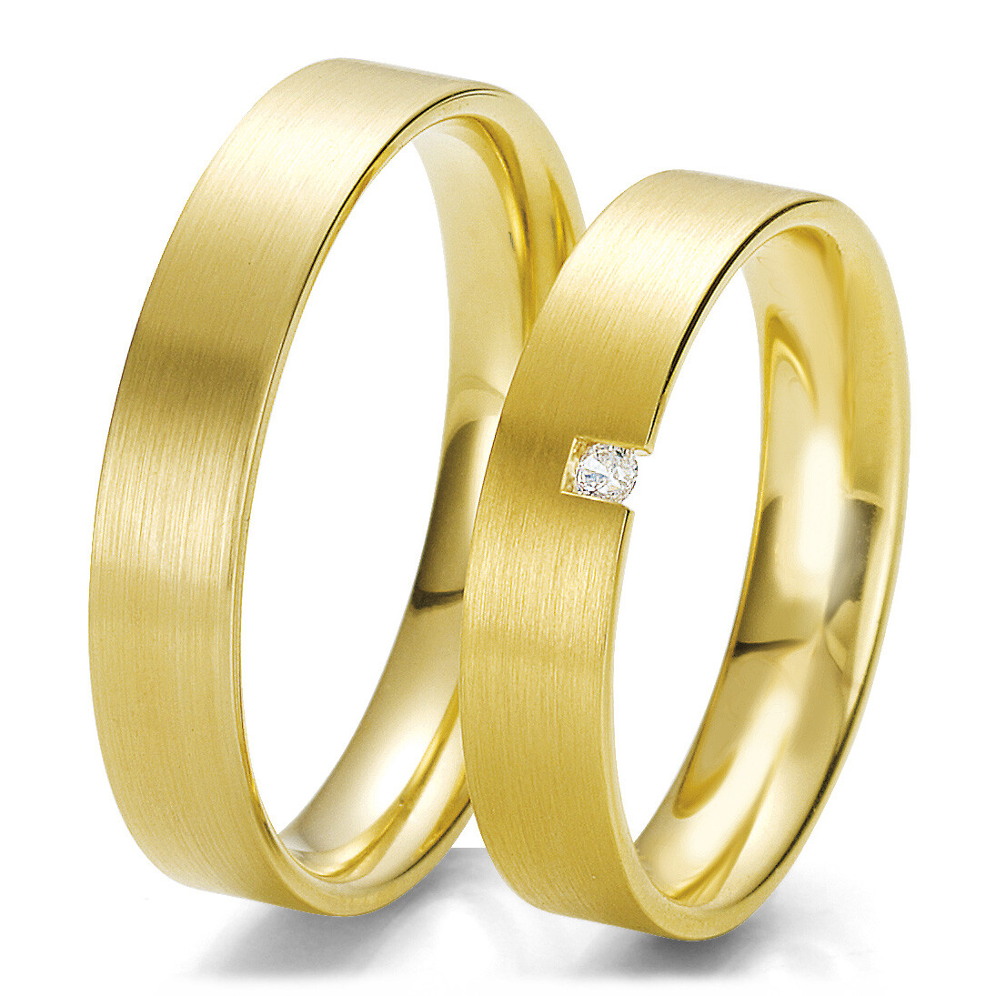Trauringe Gelbgold Rainbow 48/06213 & 48/06214