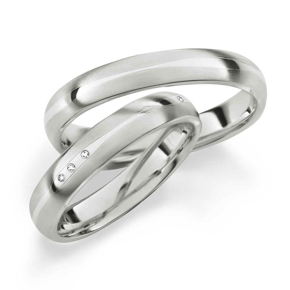 Trauringe Weißgold Brillant 30375